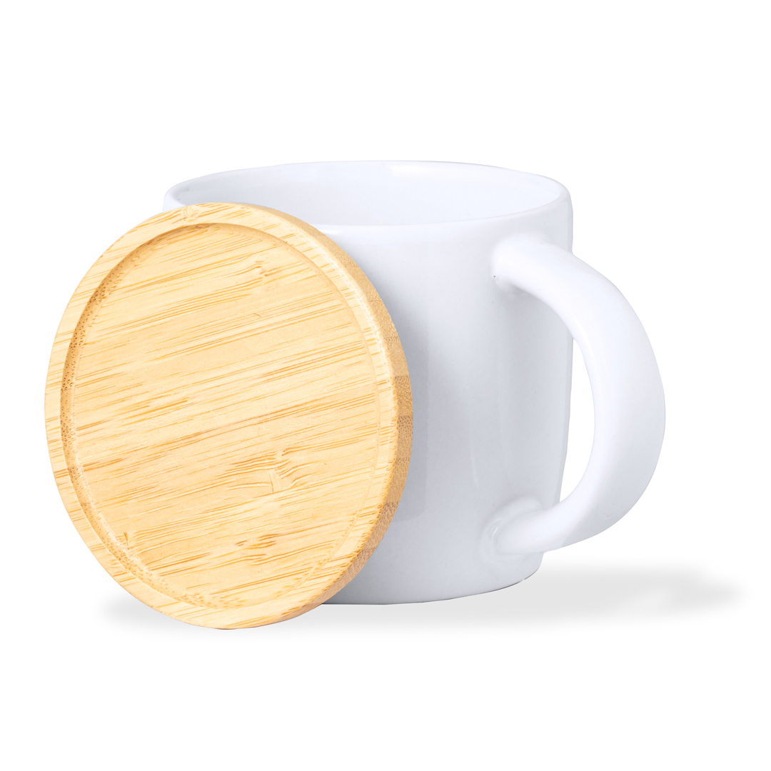Taza de cerámica con bambú personalizada Zenara bifuncional de 350ml - Tazas y vasos personalizados - Regalo Promocional Personalizado - imagen 5