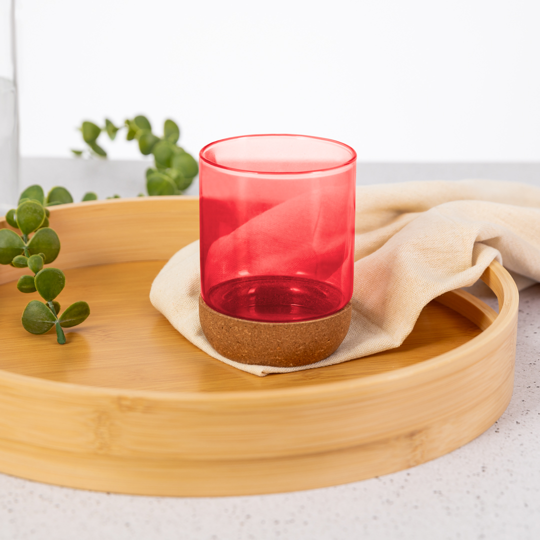 Vaso personalizado Bixlo de cristal borosilicato con corcho de 450ml - Tazas y vasos personalizados - Regalo Promocional Personalizado - vista alternativa