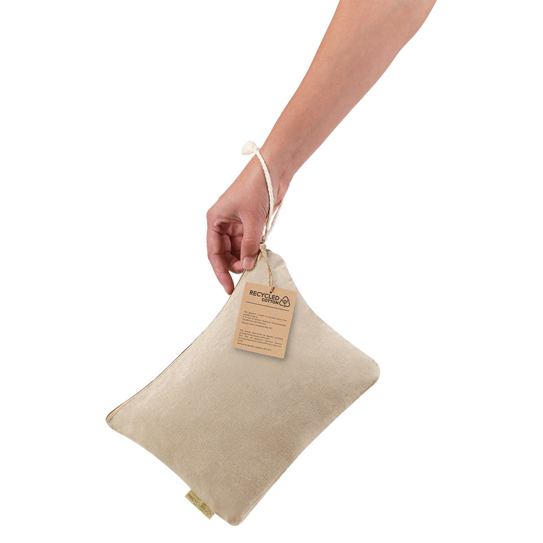 Neceser personalizado Theris de algodón reciclado con cordón - Neceseres personalizados - Regalo Promocional Personalizado - imagen 4