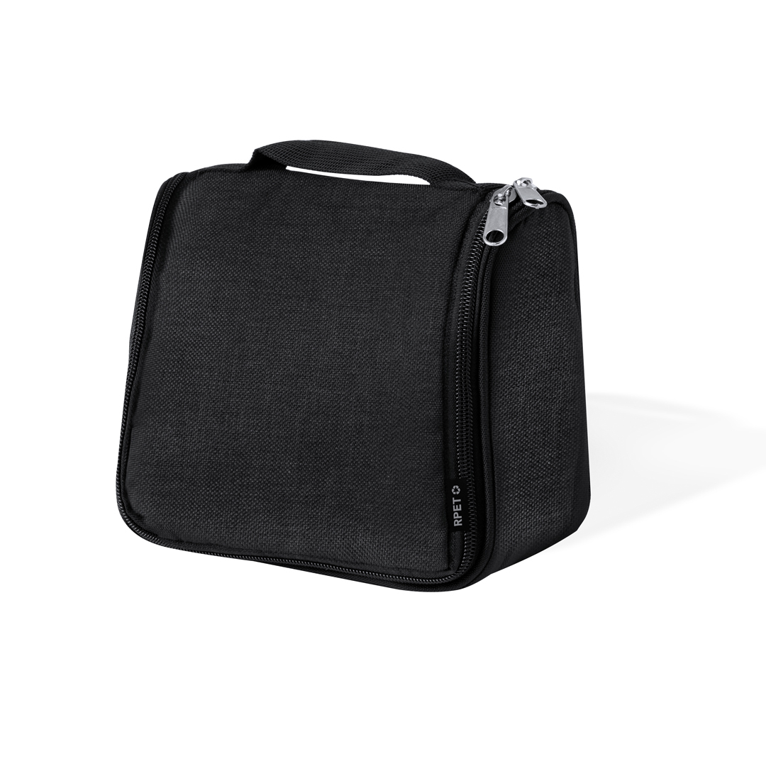 Neceser personalizado Gean de RPET con gancho y bolsillos redecilla