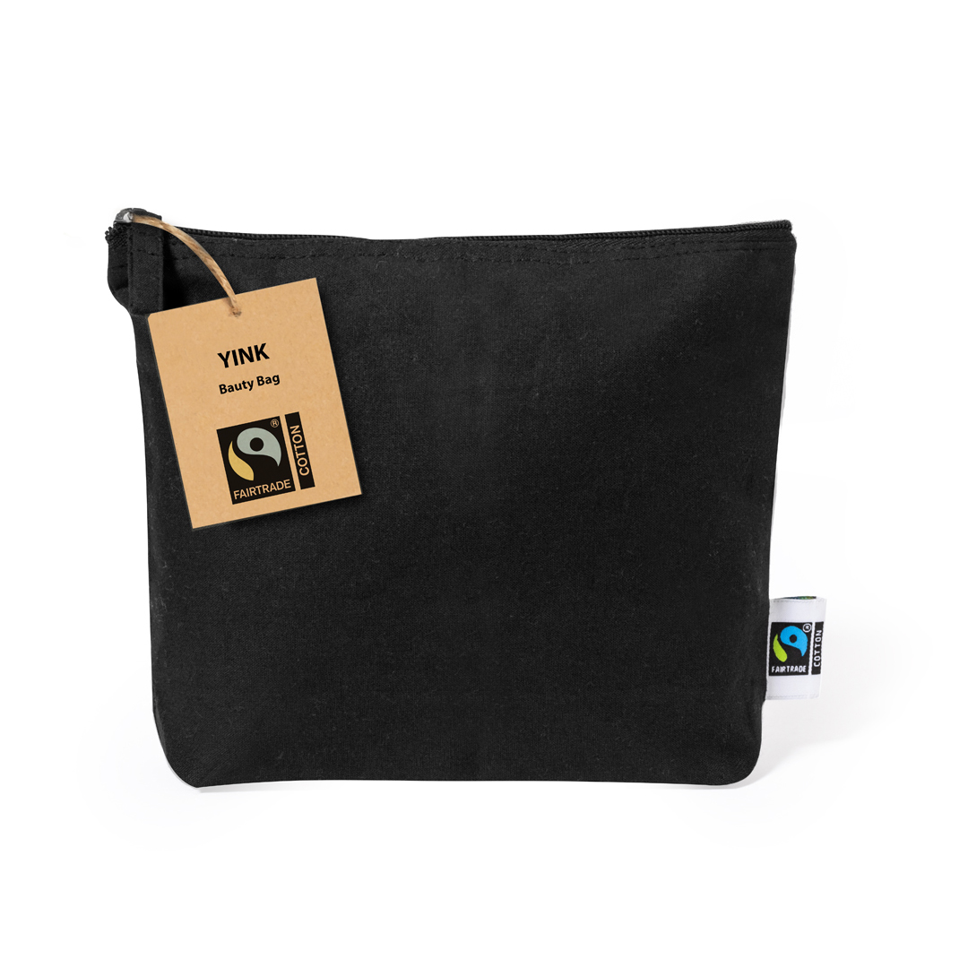 Neceser personalizado Yink Fairtrade de algodón negro certificado - Neceseres personalizados - Regalo Promocional Personalizado - vista alternativa