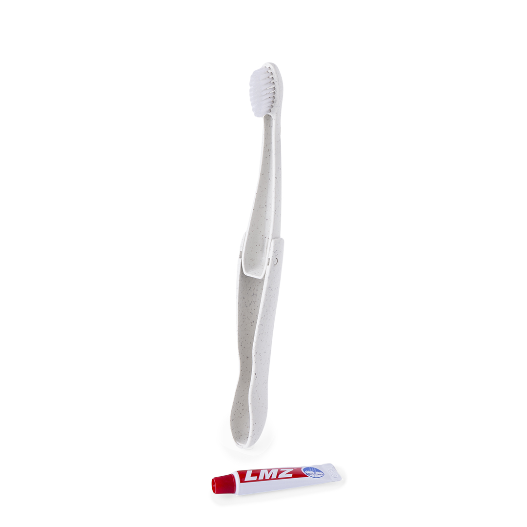 Set cepillo de dientes plegable personalizado Amondo de caña de trigo - Hogar - Regalo Promocional Personalizado