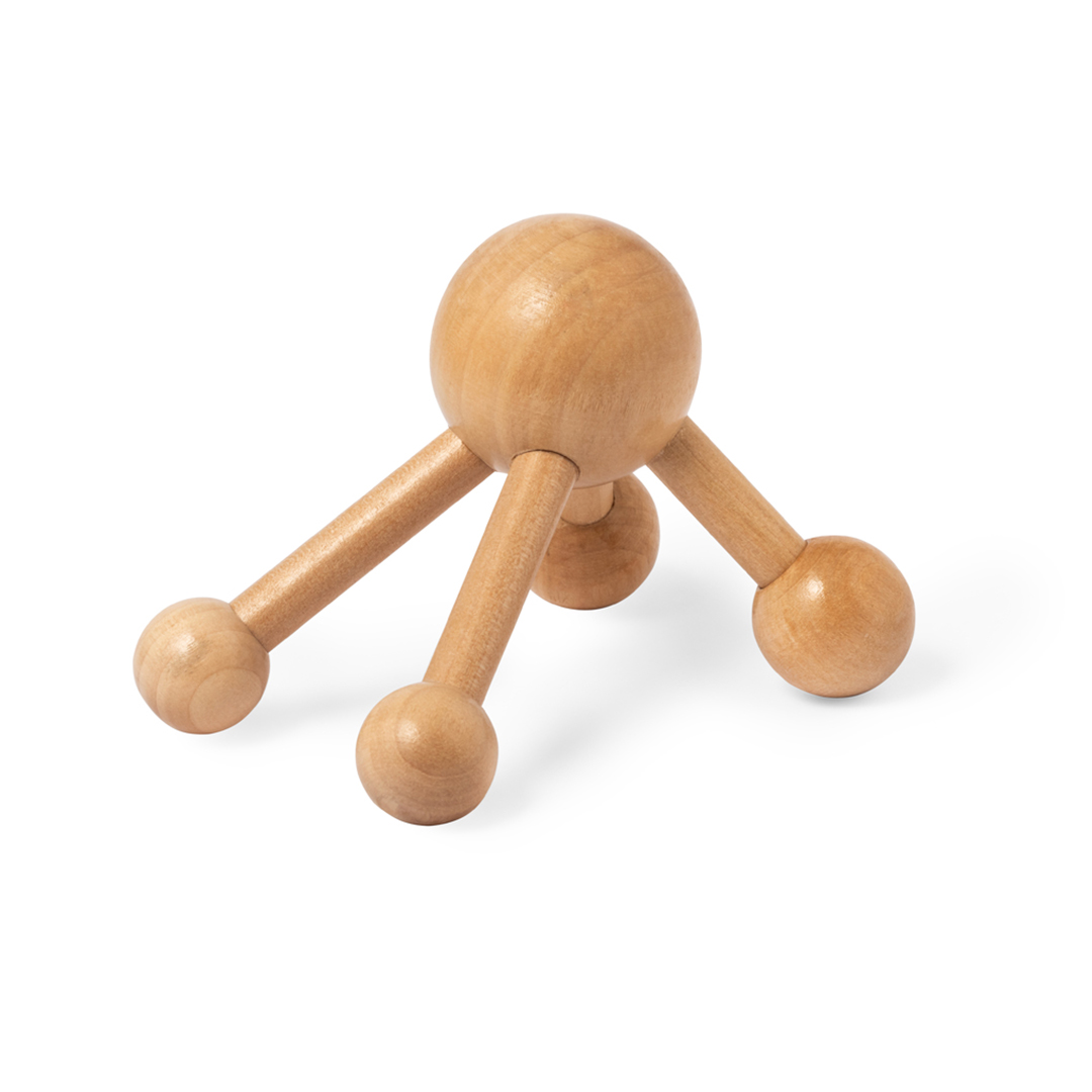 Masajeador personalizado Avati de madera con cuatro bolas