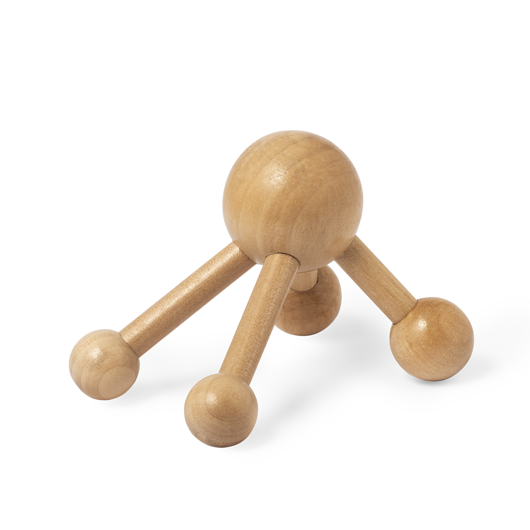 Masajeador personalizado Avati de madera con cuatro bolas - Otros cuidado personal - Regalo Promocional Personalizado