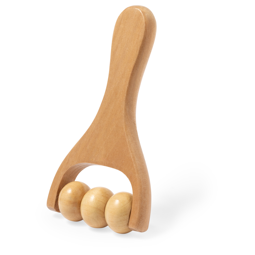 Masajeador personalizado Echem de madera con tres rodillos