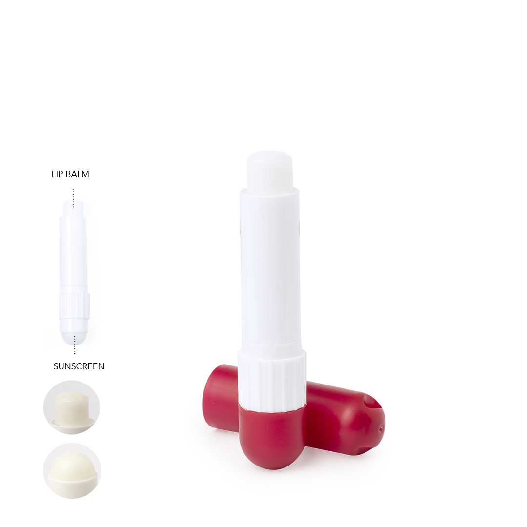 Set bálsamo labial y protector solar personalizado Canen - Labiales personalizados - Regalo Promocional Personalizado