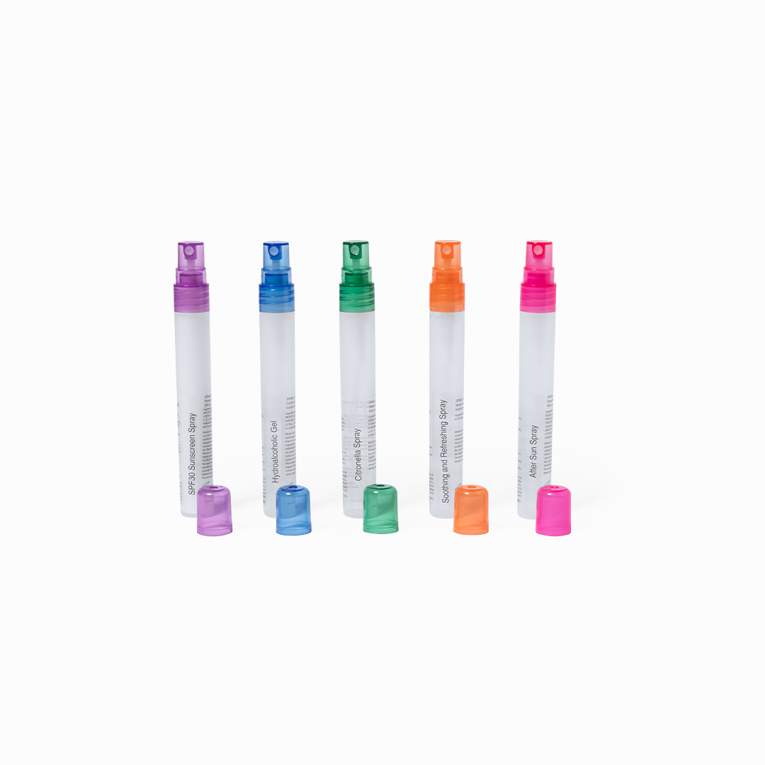Set personalizado Yohan de protección solar con 5 sprays identificados - Hogar - Regalo Promocional Personalizado - vista alternativa