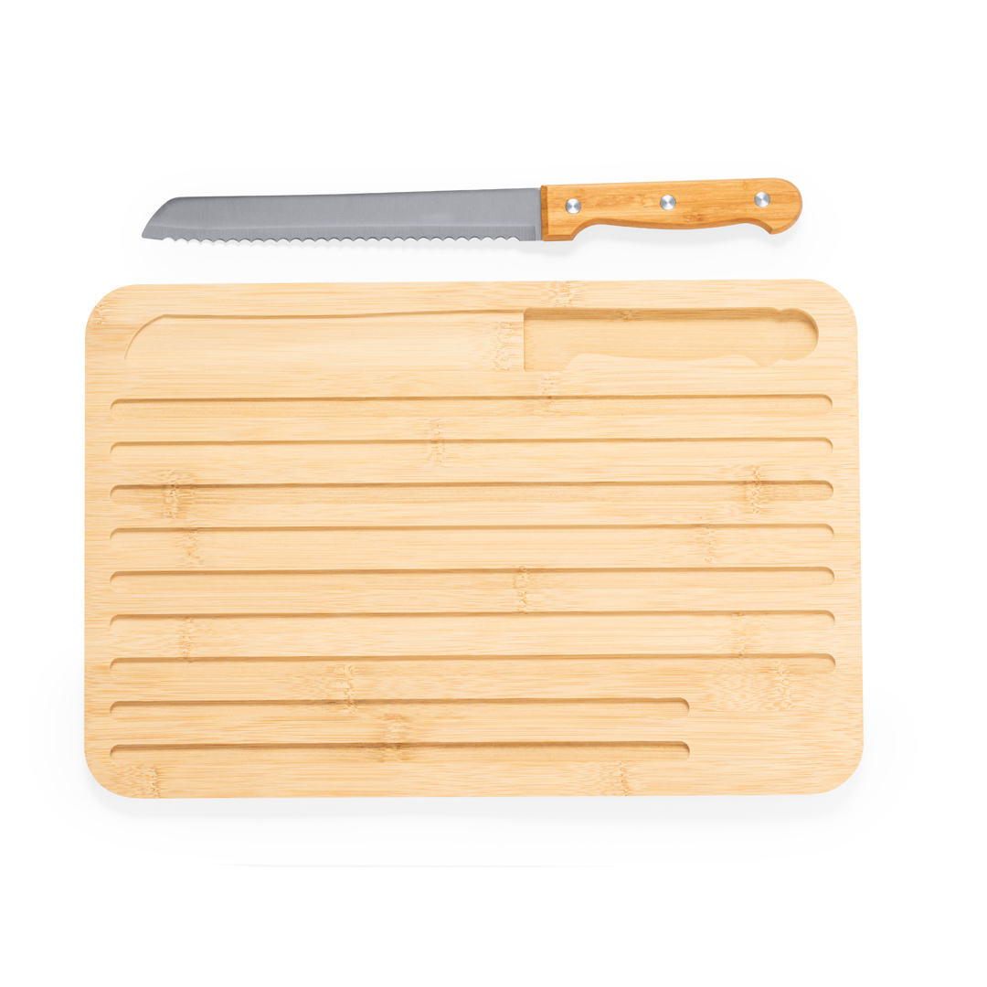 Tabla de bambú personalizada Myoria con cuchillo incluido - Tablas de corte - Regalo Promocional Personalizado - vista alternativa