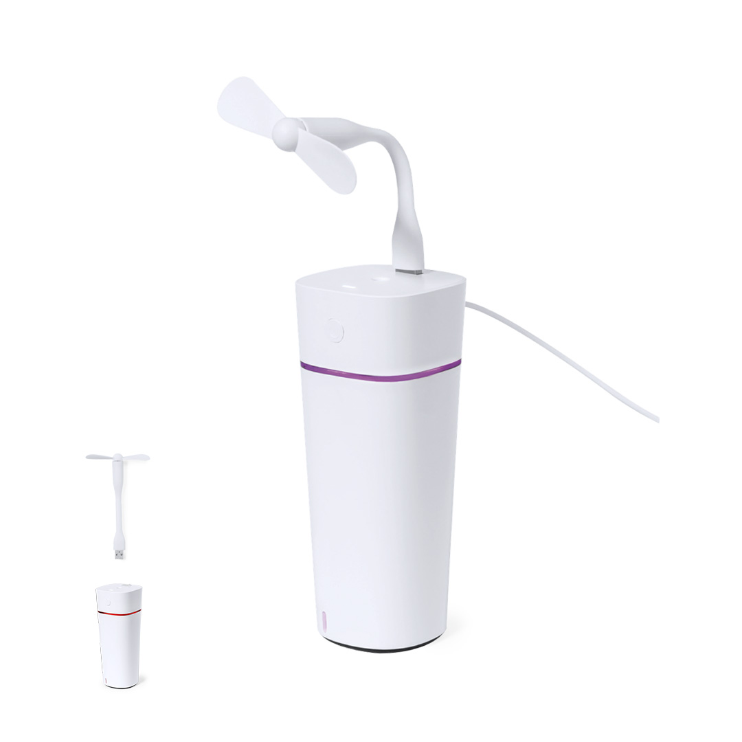 Humidificador personalizado Aurion decorativo con luz LED y capacidad 240ml - Hogar - Regalo Promocional Personalizado
