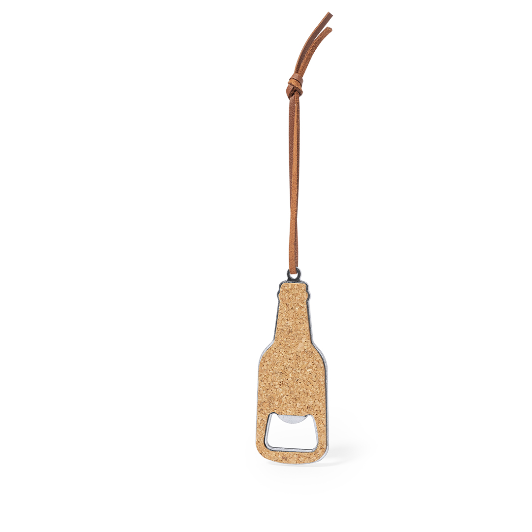 Abridor Morley de corcho forma botellín con cordón - Hogar - Regalo Promocional Personalizado