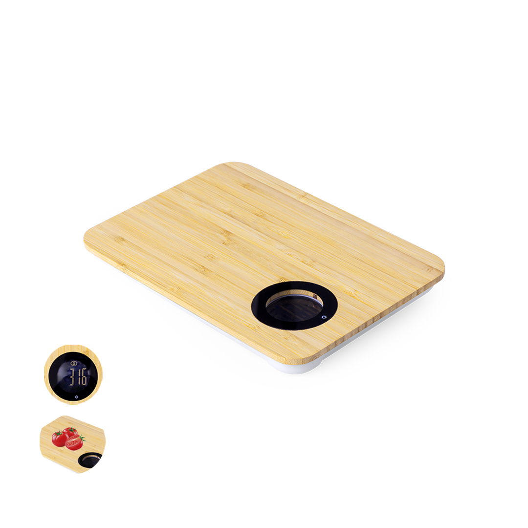 Tabla báscula personalizada Mentina de bambú - Tablas de corte - Regalo Promocional Personalizado