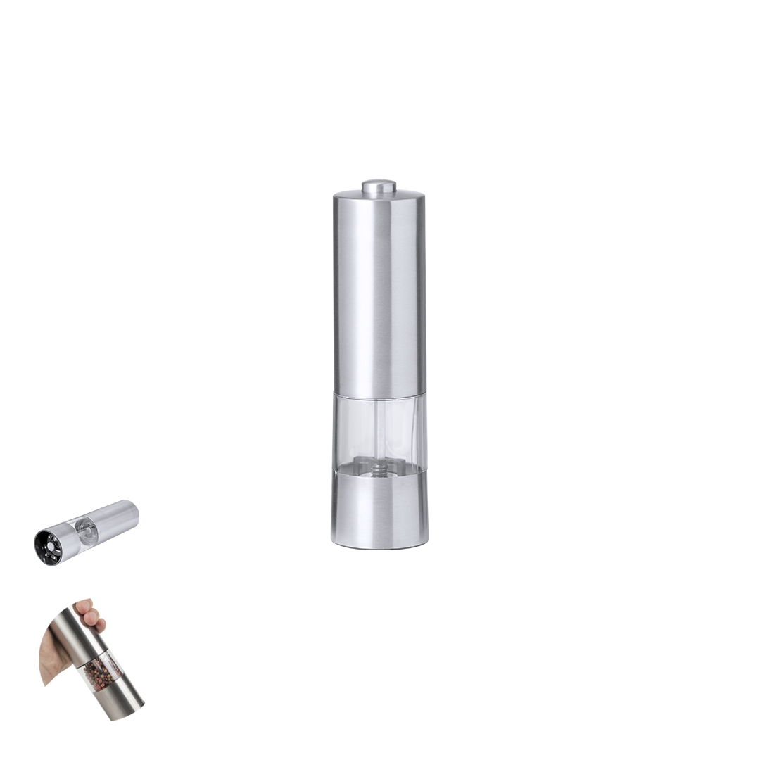 Molinillo eléctrico personalizado Sal y Pimienta Cinder de acero inox - Otros accesorios cocina - Regalo Promocional Personalizado