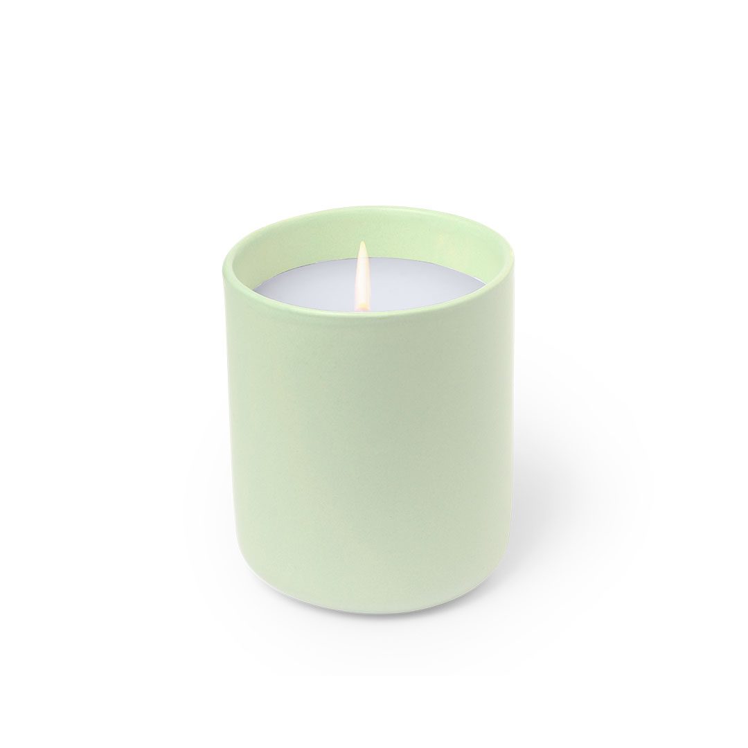 Vela aromática personalizada Elora de cerámica con aroma vainilla - Velas personalizadas - Regalo Promocional Personalizado
