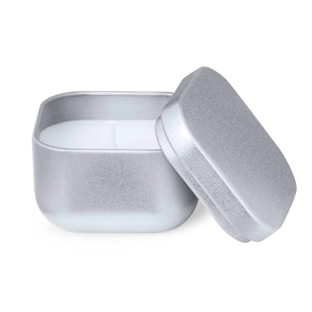 Vela aromática personalizada Hetfil de metal con aroma vainilla