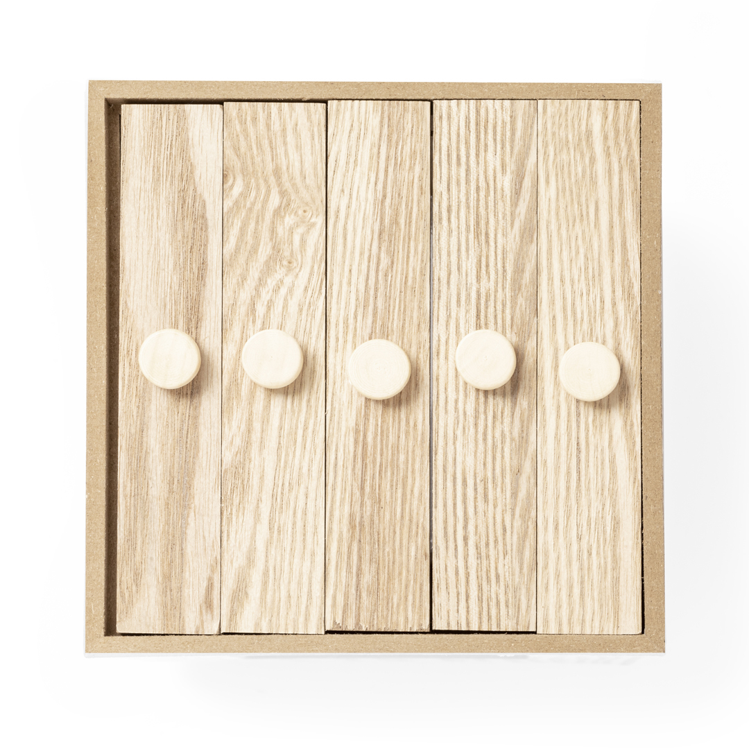 Portafotos cubo personalizado Vesper de madera natural con base giratoria - Hogar - Regalo Promocional Personalizado - imagen 3