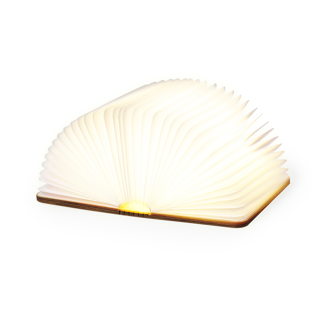Lámpara personalizada Joneson LED forma libro de madera con batería