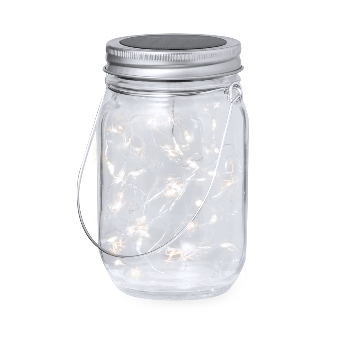 Lámpara personalizada Rodina tarro solar de cristal con 20 LEDs