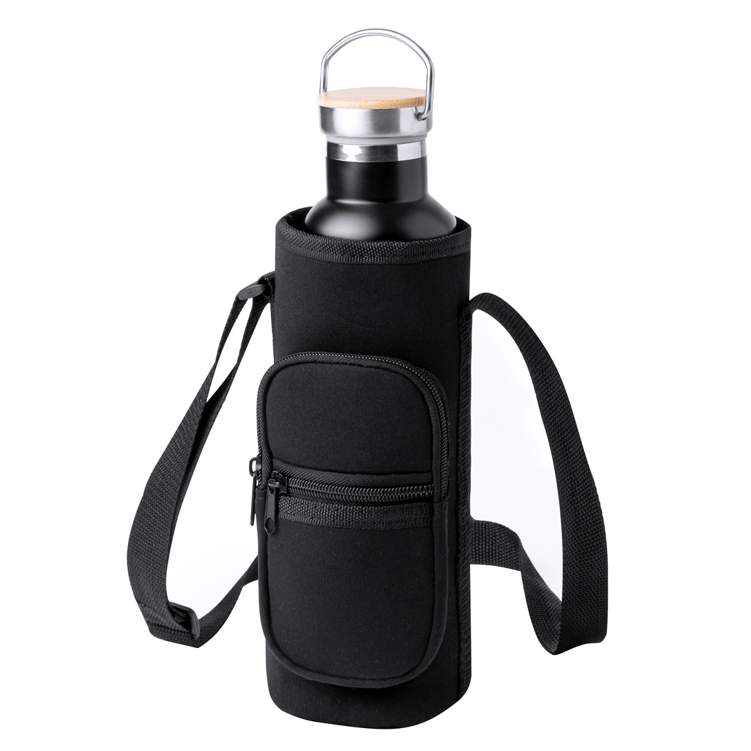 Portabidón personalizado Rafle de soft shell hasta 1,5L con bolsillos cremallera