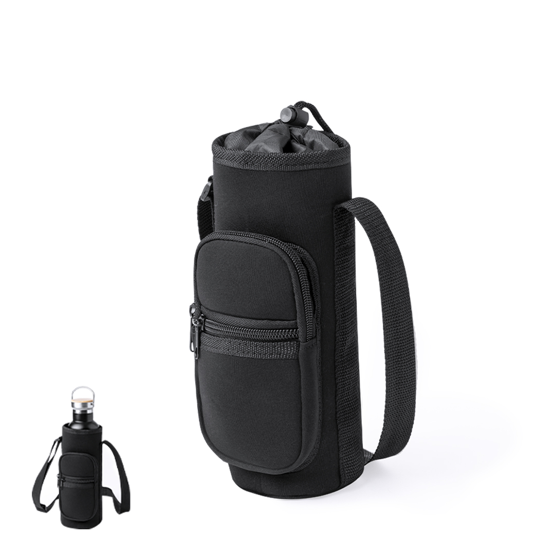 Portabidón personalizado Rafle de soft shell hasta 1,5L con bolsillos cremallera - Tazas y botellas - Regalo Promocional Personalizado