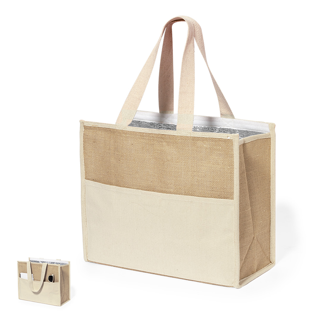 Bolsa personalizada Nevera Presli de algodón y yute - Verano - Regalo Promocional Personalizado