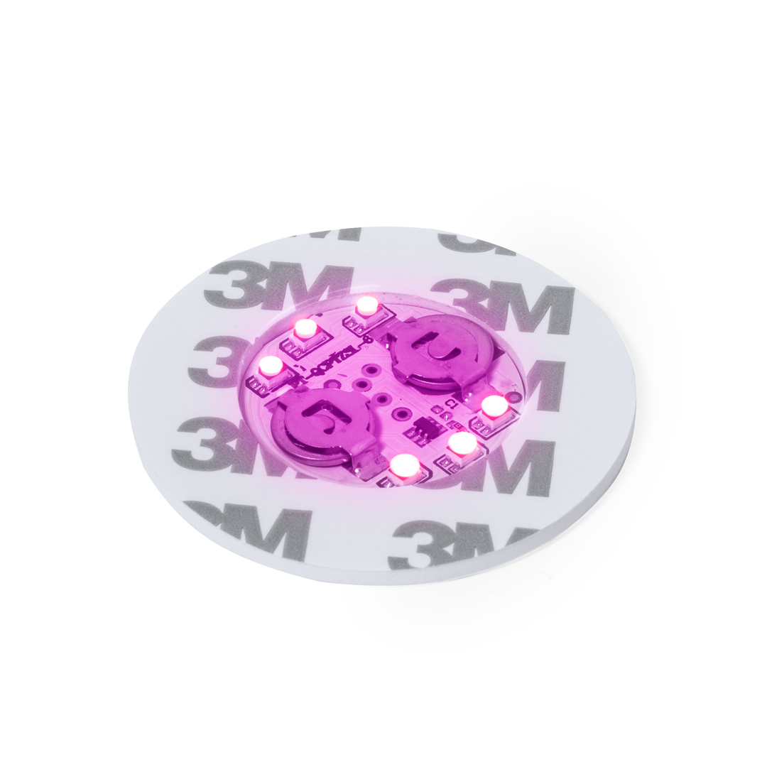 Posavasos personalizado Stanfor LED con 6 luces y botón base - Posavasos personalizados - Regalo Promocional Personalizado - vista alternativa