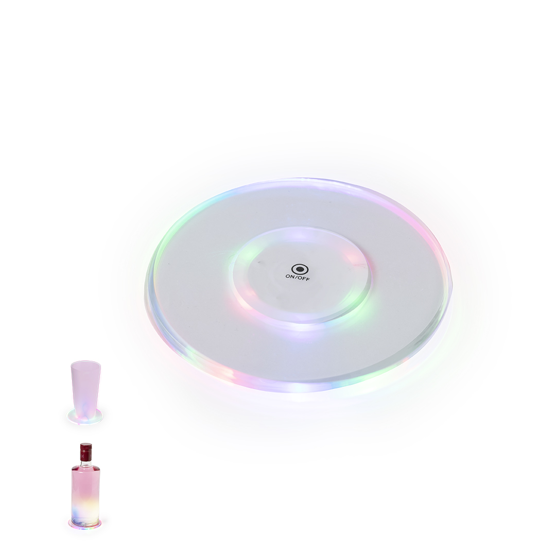 Posavasos personalizado Vitaly LED con 3 posiciones iluminación - Posavasos personalizados - Regalo Promocional Personalizado