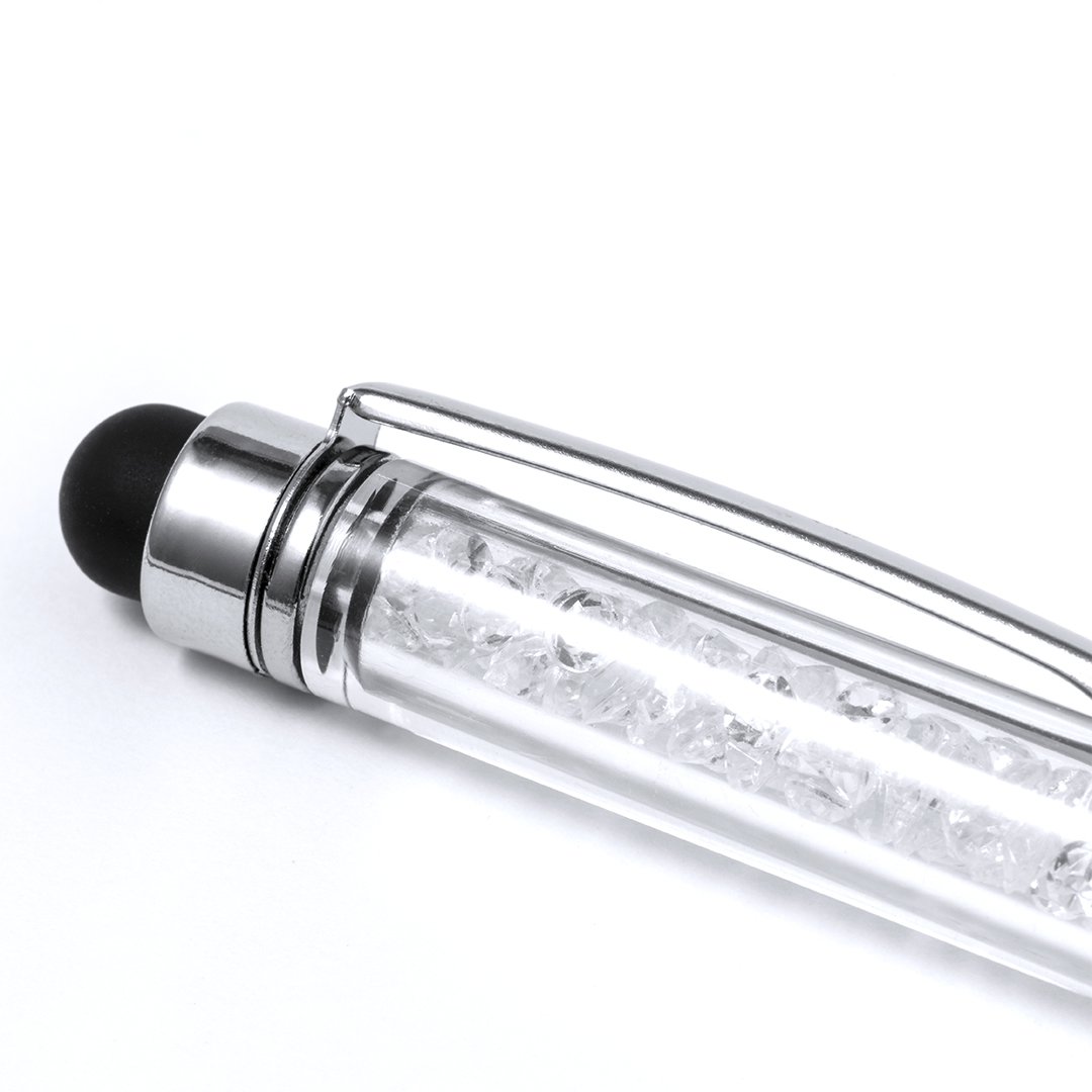 Bolígrafo puntero elegante personalizado Loev de bambú con cristales diamante - Oficina - Regalo Promocional Personalizado - vista alternativa