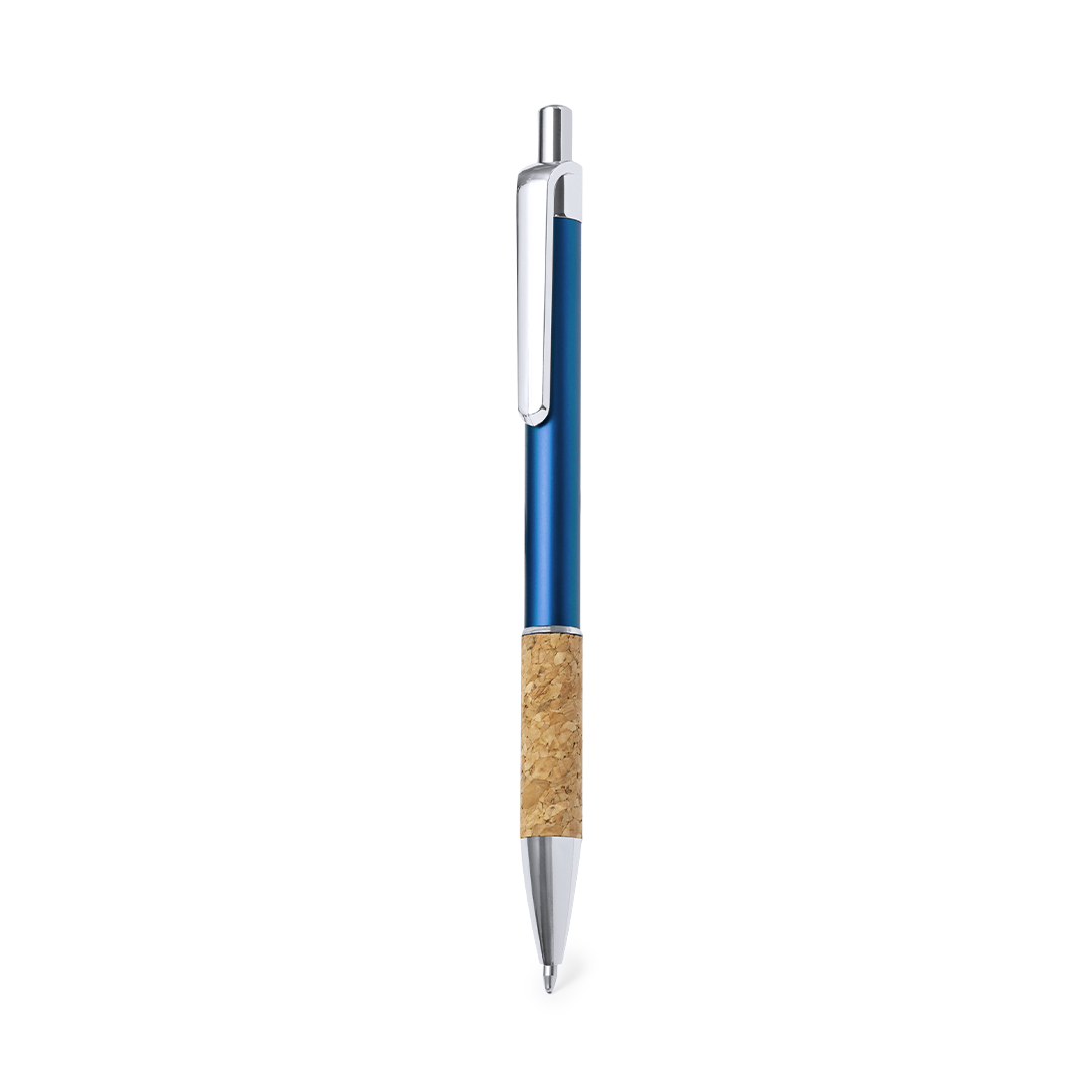 Bolígrafo personalizado Zenet de corcho y aluminio reciclado - Oficina - Regalo Promocional Personalizado