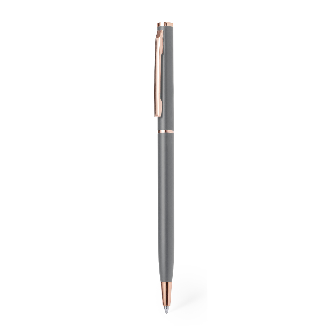 Bolígrafo personalizado Noril de aluminio mate con detalles cobre - Oficina - Regalo Promocional Personalizado