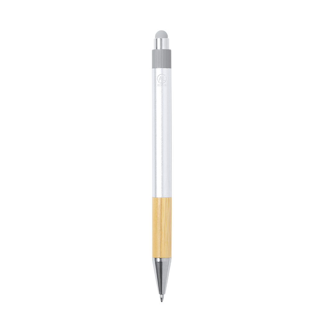 Bolígrafo puntero elegante personalizado Deimox de bambú y aluminio reciclado GRS - Oficina - Regalo Promocional Personalizado - vista alternativa