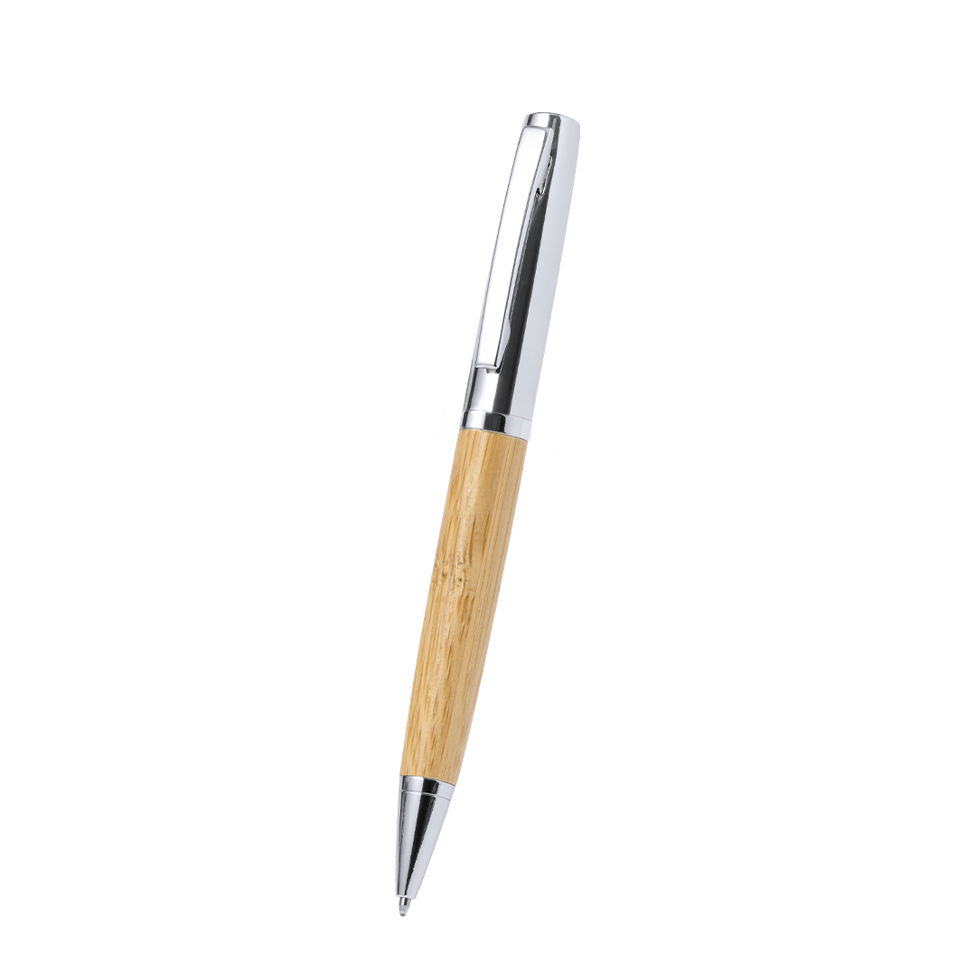 Set personalizado Jarviner bolígrafo y tarjetero de bambú metálico - Set de escritura personalizados - Regalo Promocional Personalizado - vista alternativa