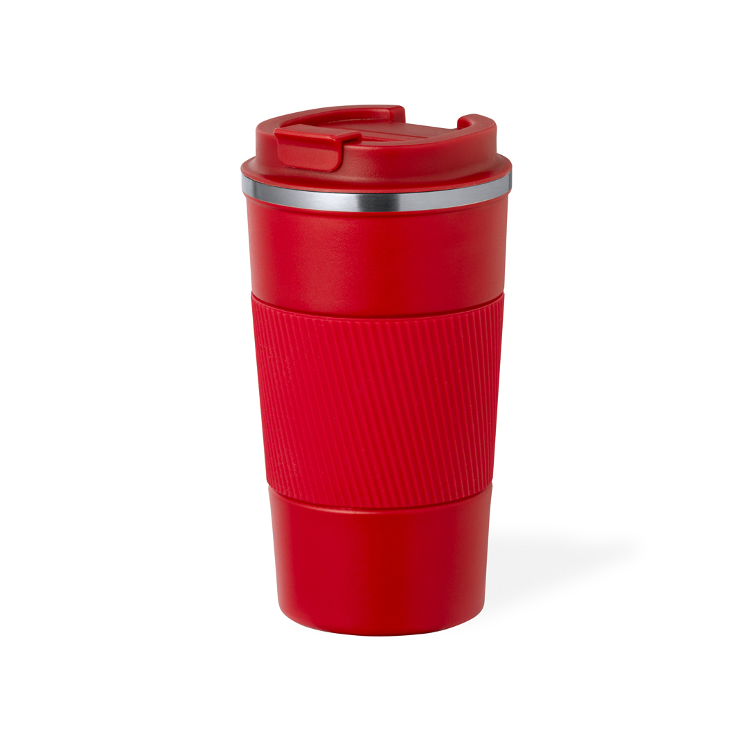 Vaso térmico personalizado Drury de acero inox mate con silicona de 400ml
