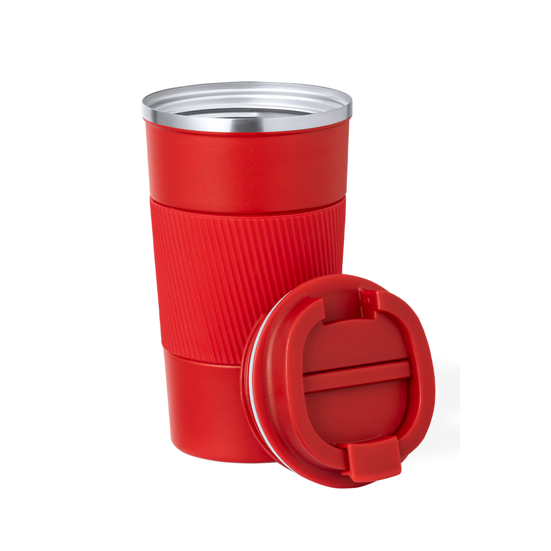 Vaso térmico personalizado Drury de acero inox mate con silicona de 400ml - Termos personalizados - Regalo Promocional Personalizado - imagen 5