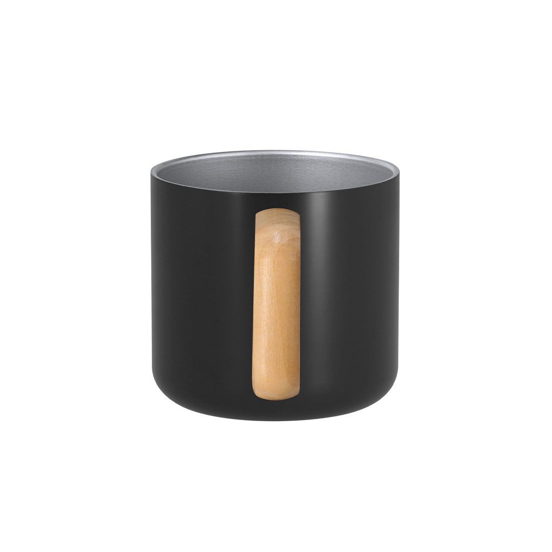 Taza de acero inox reciclado personalizada Garfun de 400ml con asa de madera - Tazas y vasos personalizados - Regalo Promocional Personalizado - imagen 4