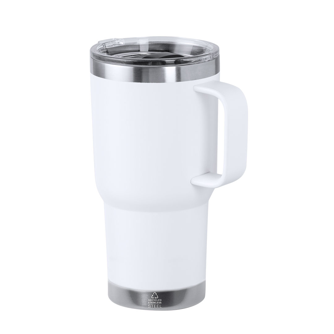 Taza térmica personalizada Paster de acero inox reciclado de 600ml