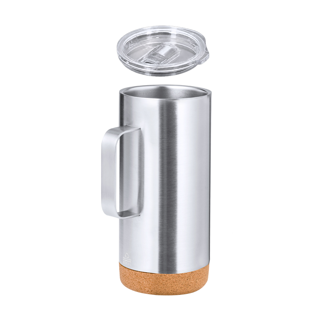 Taza térmica personalizada Frilan de acero inox reciclado con corcho de 450ml - Tazas y vasos personalizados - Regalo Promocional Personalizado - imagen 8
