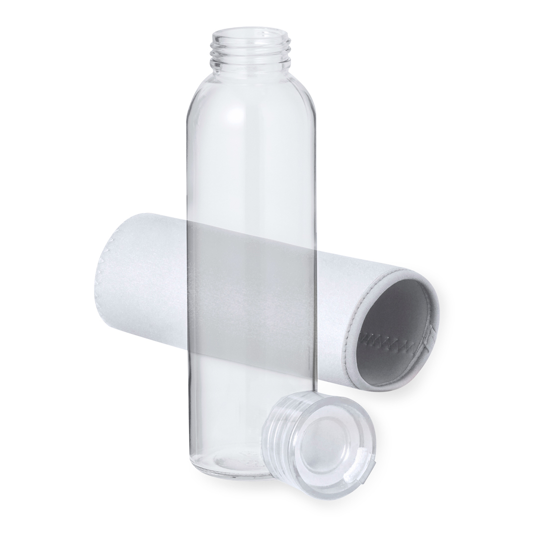 Bidón personalizado Venen de 500ml en cristal con asa de silicona y funda soft shell - Tazas y botellas - Regalo Promocional Personalizado - imagen 3