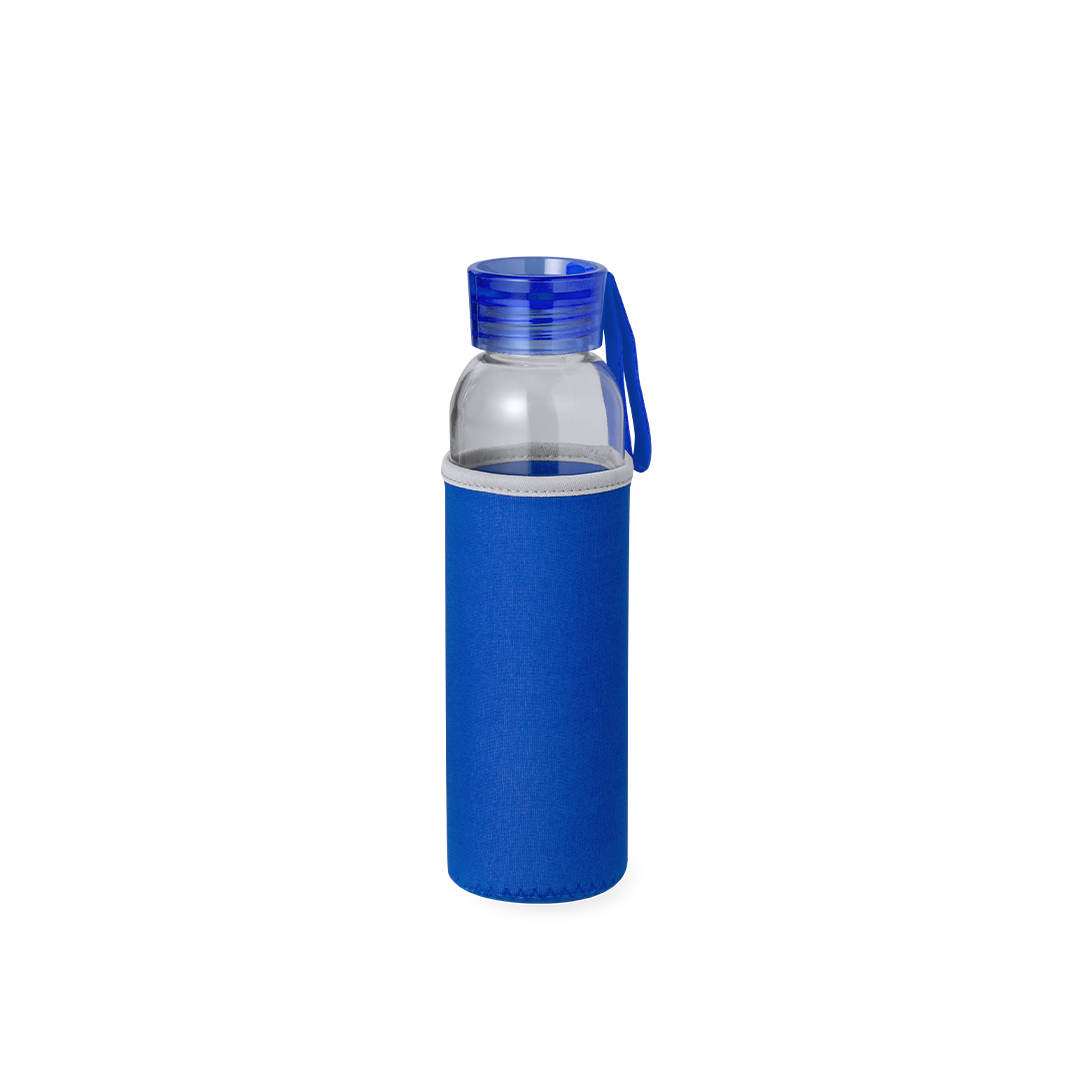 Bidón personalizado Venen de 500ml en cristal con asa de silicona y funda soft shell - Tazas y botellas - Regalo Promocional Personalizado