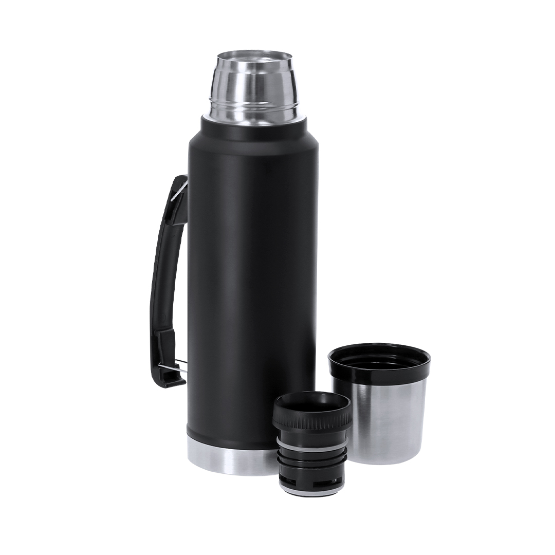 Termo de acero inox personalizado Jokinen  con vaso lateral de 1L - Termos personalizados - Regalo Promocional Personalizado - imagen 3