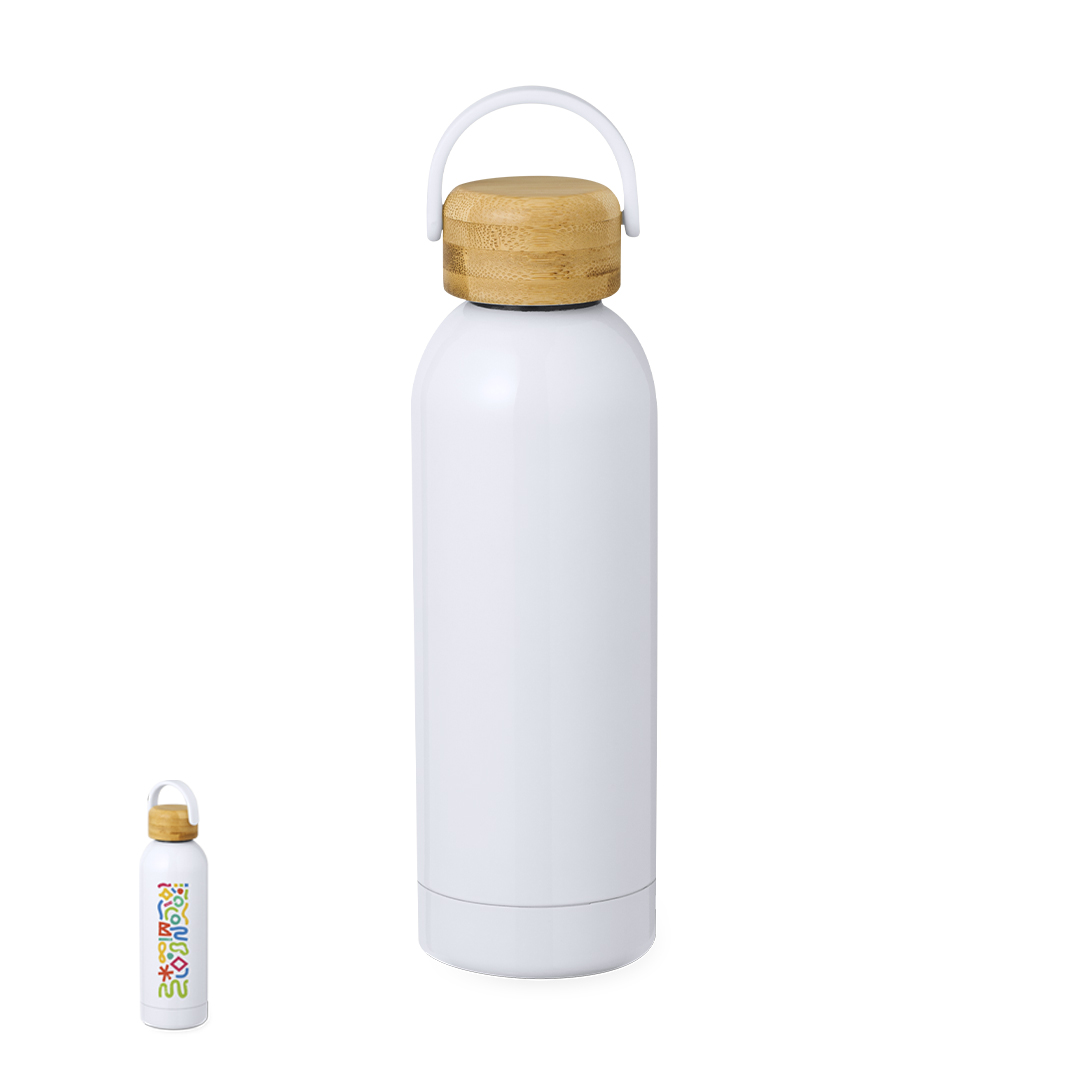 Bidón personalizado Térmico para Sublimación Jano de 500ml con asa superior de agarre - Termos personalizados - Regalo Promocional Personalizado