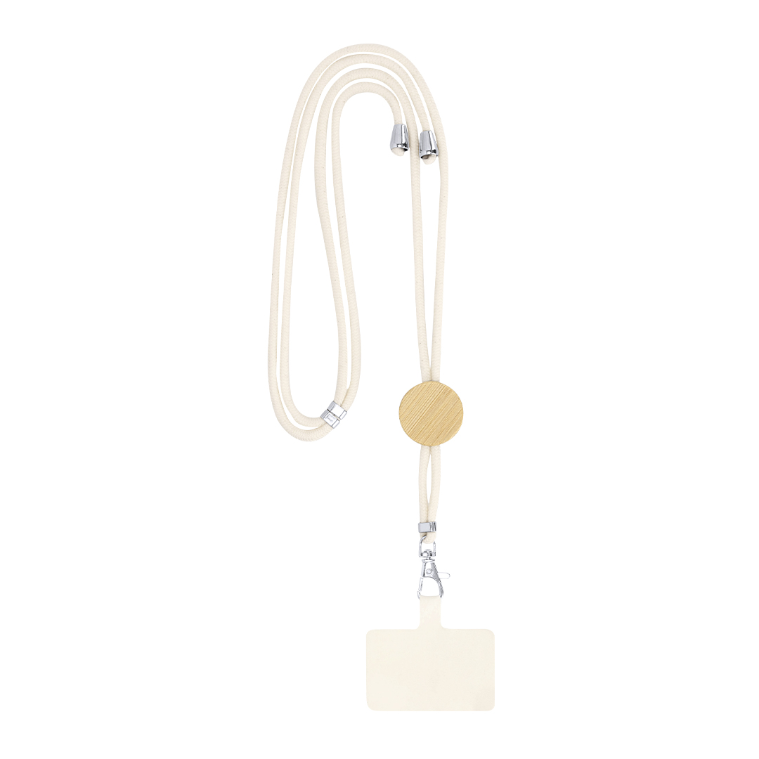 Lanyard soporte personalizado Reuter de algodón con bambú