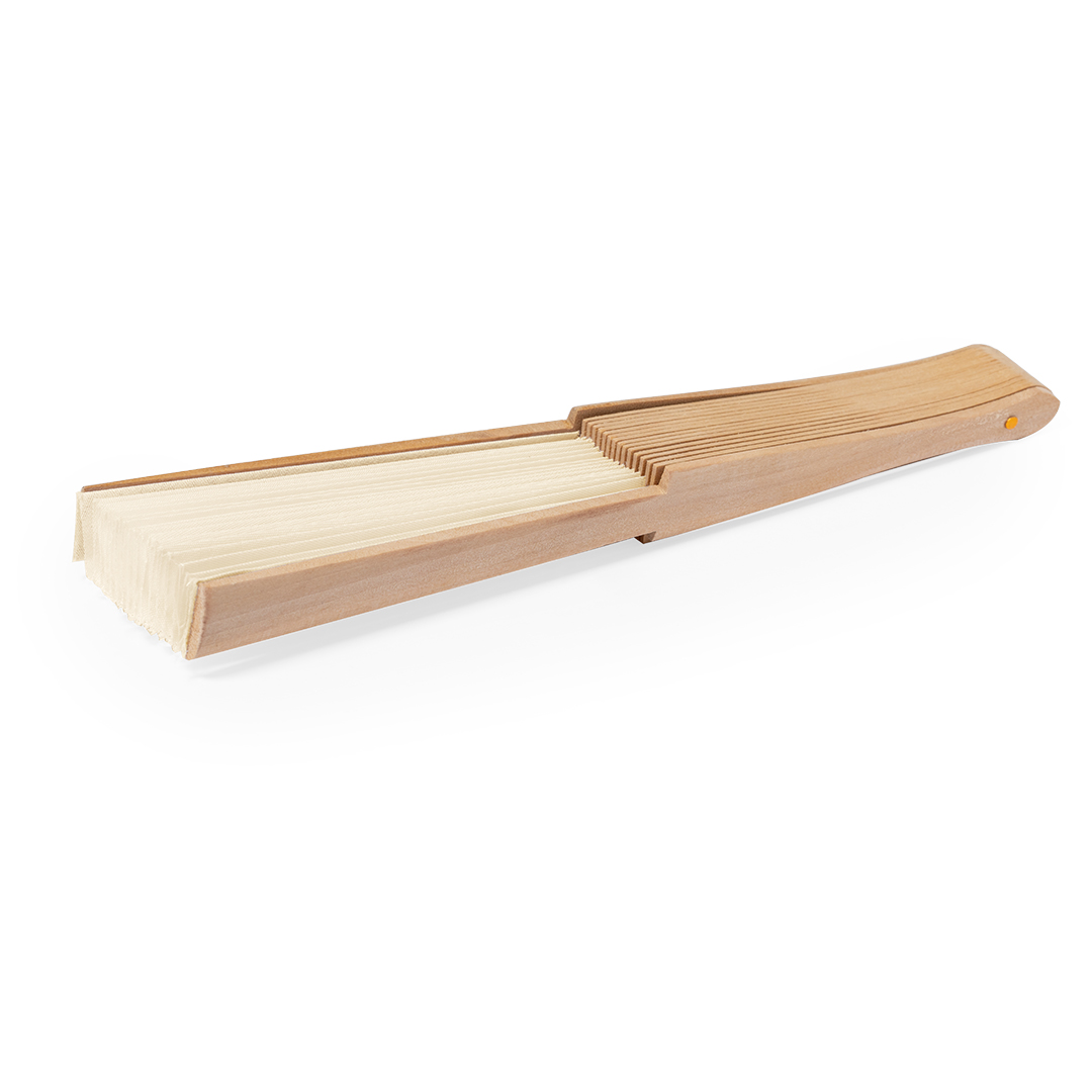 Abanico Sayiri de madera y algodón poléster corporativo - Verano - Regalo Promocional Personalizado - vista alternativa