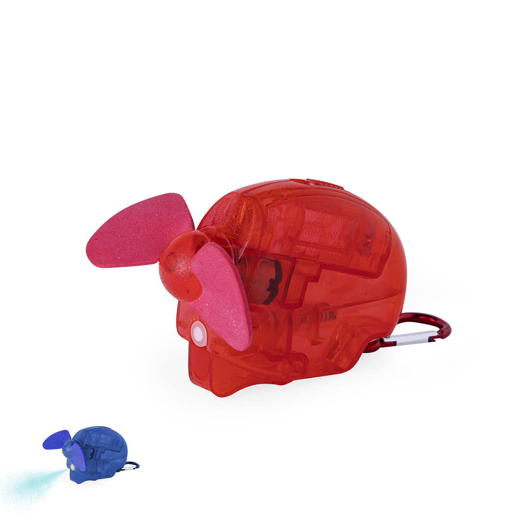 Ventilador vaporizador personalizado Bluco de 35ml con mosquetón - Verano - Regalo Promocional Personalizado