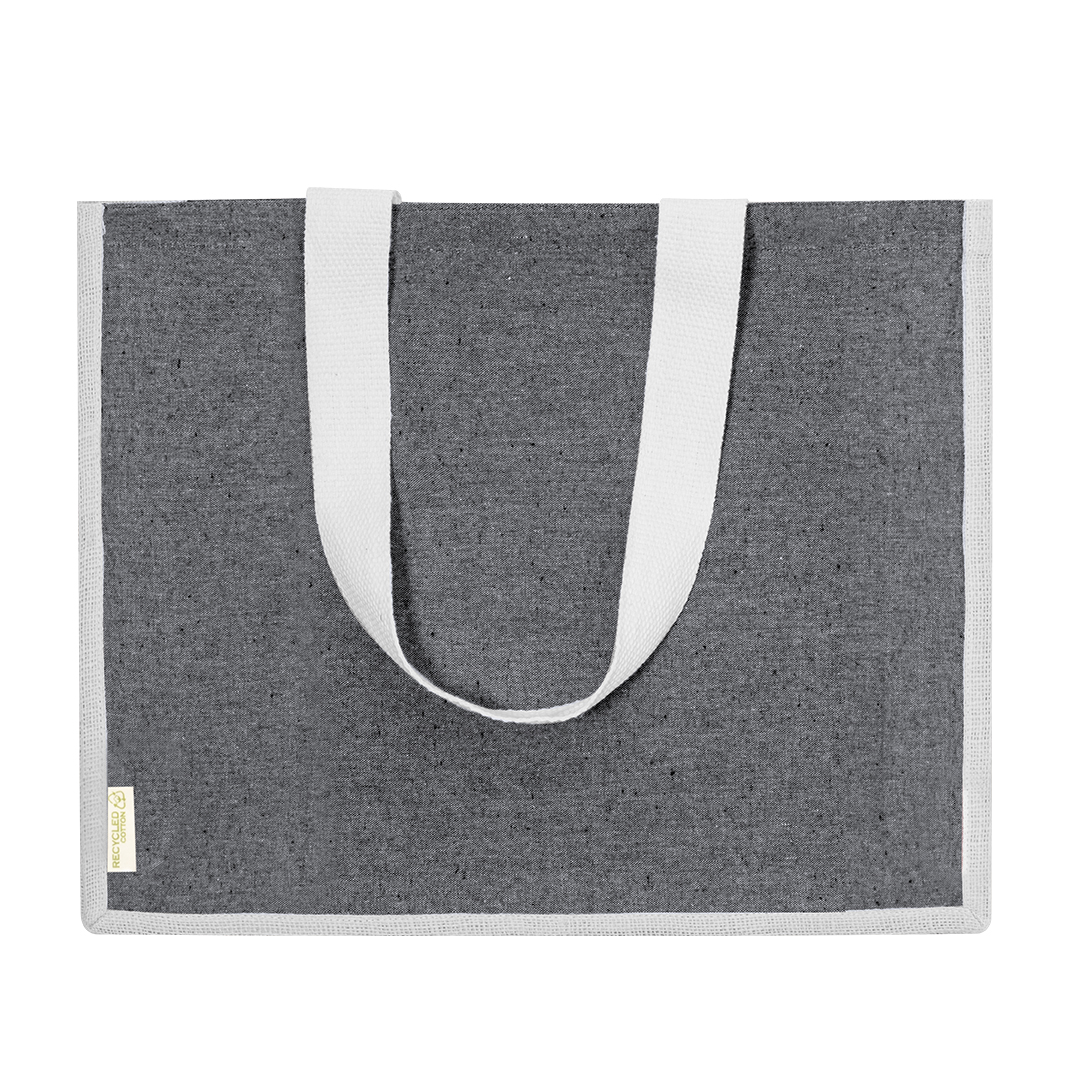 Bolsa personalizada Talara de algodón reciclado con yute - Tote Bags personalizadas - Regalo Promocional Personalizado - imagen 4