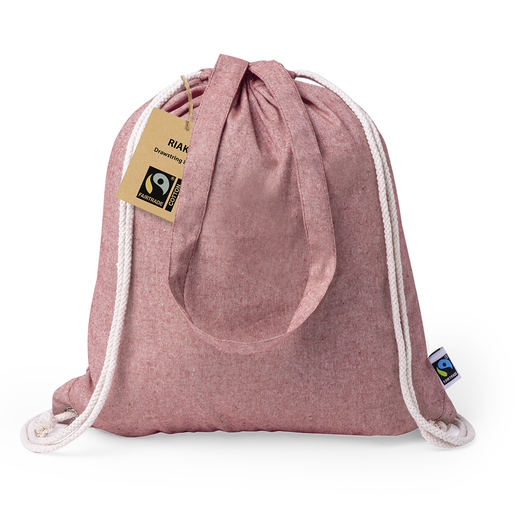 Bolsa mochila personalizada Riak Fairtrade de algodón certificado - Tote Bags personalizadas - Regalo Promocional Personalizado - vista alternativa