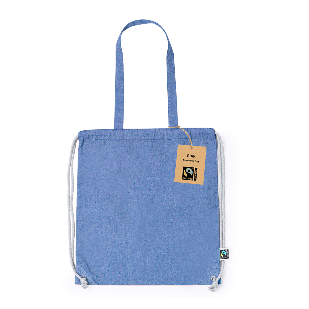 Bolsa mochila personalizada Riak Fairtrade de algodón certificado - Tote Bags personalizadas - Regalo Promocional Personalizado - imagen 3