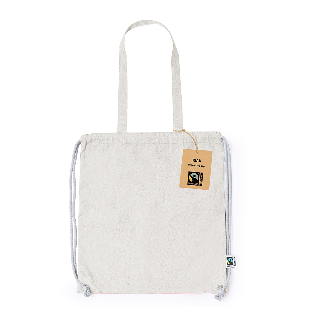 Bolsa mochila personalizada Riak Fairtrade de algodón certificado - Tote Bags personalizadas - Regalo Promocional Personalizado - imagen 4
