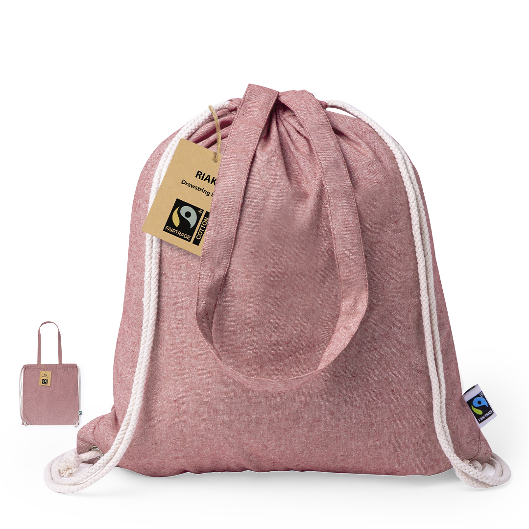 Bolsa mochila personalizada Riak Fairtrade de algodón certificado - Tote Bags personalizadas - Regalo Promocional Personalizado
