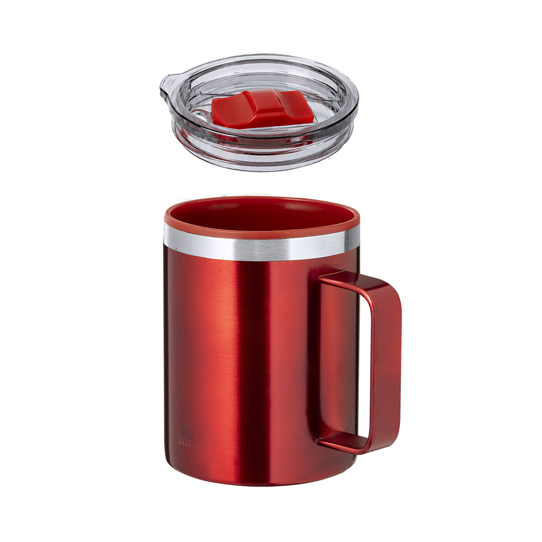 Taza térmica personalizada Suprax de acero inox reciclado metalizado de 400ml - Tazas y vasos personalizados - Regalo Promocional Personalizado - imagen 6