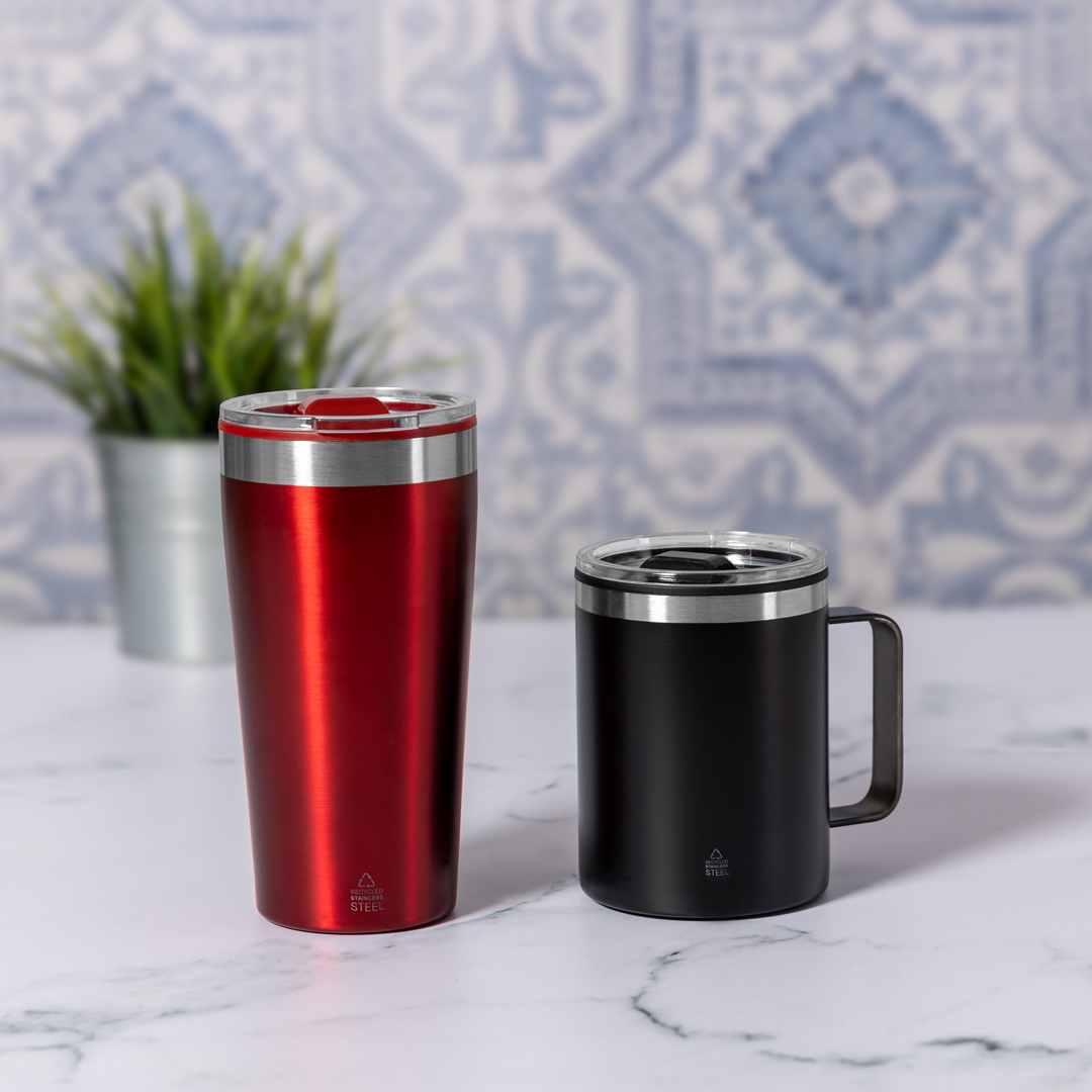 Taza térmica personalizada Suprax de acero inox reciclado metalizado de 400ml - Tazas y vasos personalizados - Regalo Promocional Personalizado - imagen 7